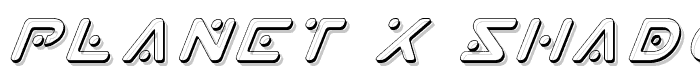 Planet X Shadow Italic font